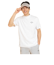キャロウェイ（CALLAWAY）ゴルフウェア 半袖 幾何学ロゴジャカード モックネックシャツ C25134106-1030