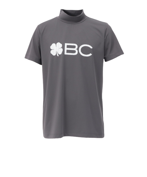 ゴルフウェア 吸水速乾 半袖 ビッグロゴ ハイネックTシャツ BA5RTG03 GRY