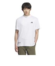 アディダス（adidas）ゴルフウェア BOSロゴ柄デボス モックネック 半袖シャツ KVH25-JE7143W