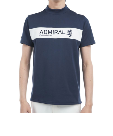 アドミラル ゴルフ(Admiral GOLF)ゴルフウェア 吸水速乾 CARAT 半袖モックネックシャツ ADMA534-NVY
