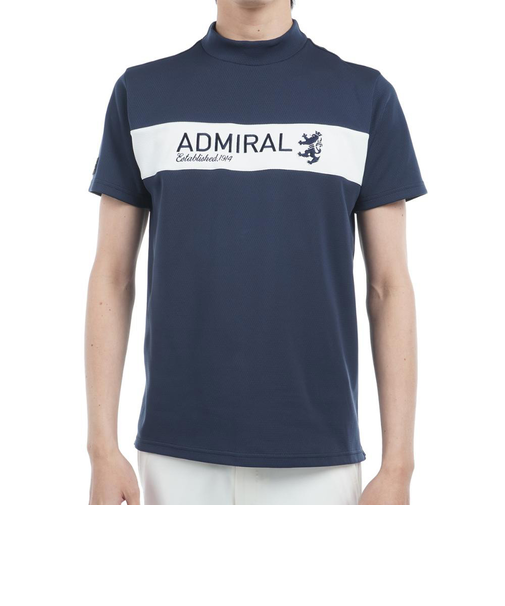 アドミラル ゴルフ(Admiral GOLF)ゴルフウェア 吸水速乾 CARAT 半袖モックネックシャツ ADMA534-NVY