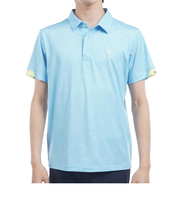 アドミラル ゴルフ(Admiral GOLF)ゴルフウェア 吸水速乾 シャドーリゾート 半袖プリントシャツ ADMA528-SAX