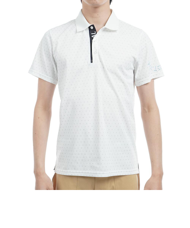 アドミラル ゴルフ（Admiral GOLF）ゴルフウェア モノグラムプリントスパッシーポロシャツ ADMA526-WHT