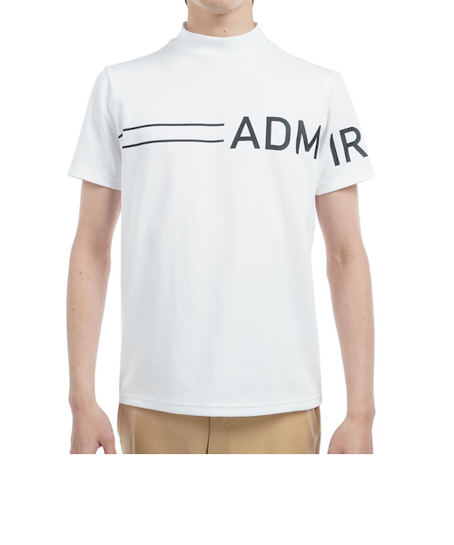 Admiral - アドミラル モックネック シャツ ゴルフ 半袖 ハイネック 白 ホワイト M アドミラル ゴルフ（Admiral GOLF）（レディース）ゴルフウェア