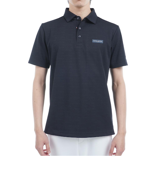 ゴルフウェア 吸水速乾 ロゴジャガード 半袖シャツ THMA530-NVY