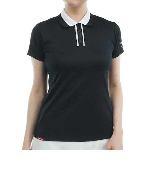 アドミラル ゴルフ（Admiral GOLF）ゴルフウェア 吸水速乾 ロゴジャガード 半袖ポロシャツ ADLA508-BLK