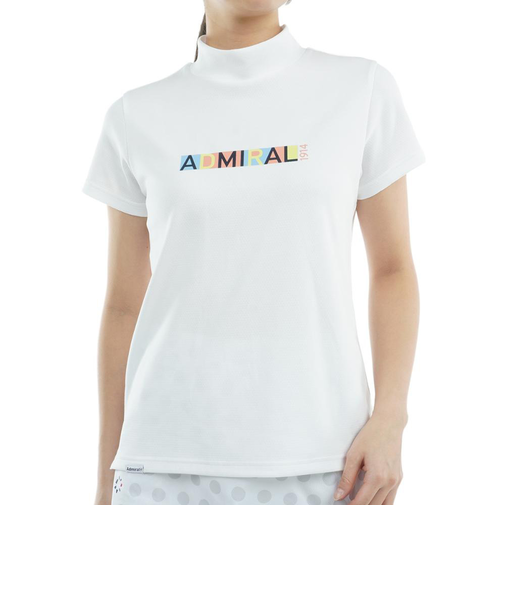 アドミラル ゴルフ（Admiral GOLF）ゴルフウェア 半袖 カラタッチ ドライモックシャツ ADLA532-WHT