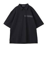 ゴルフウェア 接触冷感 半袖 ジップラインポロシャツ FV5TTG06 BLK