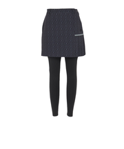 クランク(CLUNK)ゴルフウェア UVカット レギンス付き総柄スカート CL5TUP05 BLK