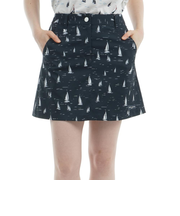 ゴルフウェア 吸水速乾 ヨットプリント スカート THLA521-NVY