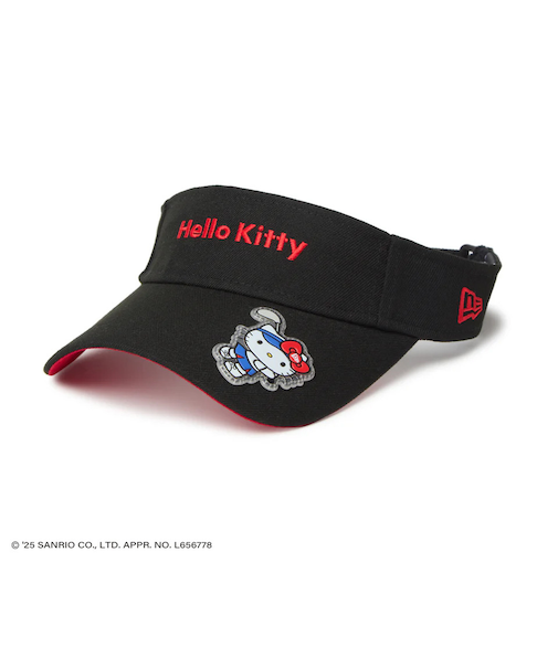 ニューエラ（NEW ERA）サンバイザー ロングバイザー HELLO KITTY BLK 14348593