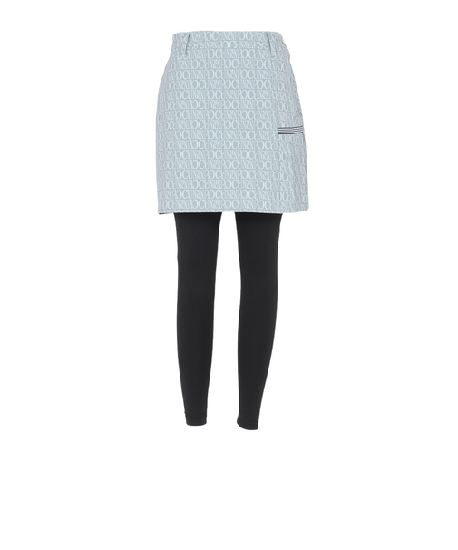 クランク（CLUNK）ゴルフウェア レギンス付き総柄スカート CL5TUP05 GRY