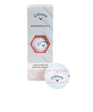 キャロウェイ(CALLAWAY)ゴルフボール スーパーソフト SUPERSFT 25 RED SPLATTER 3B スリーブ(3個入り)
