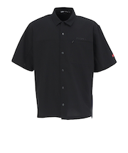 ゴルフウェア 高通気 半袖 フルオープンウーブンシャツ FV5TTG04 BLK