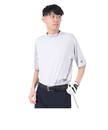 ゴルフウェア 吸水速乾 接触冷感 半袖 モックネックシャツ FV5TTG09 LGRY
