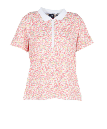 クランク（CLUNK）ゴルフウェア 吸汗速乾 消臭 半袖 花柄ポロシャツ CL5TUG12 PNK