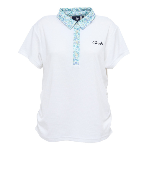 クランク（CLUNK）ゴルフウェア 吸汗速乾 消臭 半袖 シャーリングポロシャツ CL5TUG13 WHT