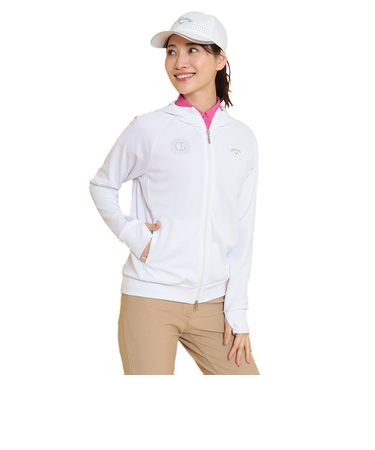 キャロウェイ（CALLAWAY）ゴルフウェア 接触冷感 -3℃裏クール カノコ UVパーカー C25117203-1030