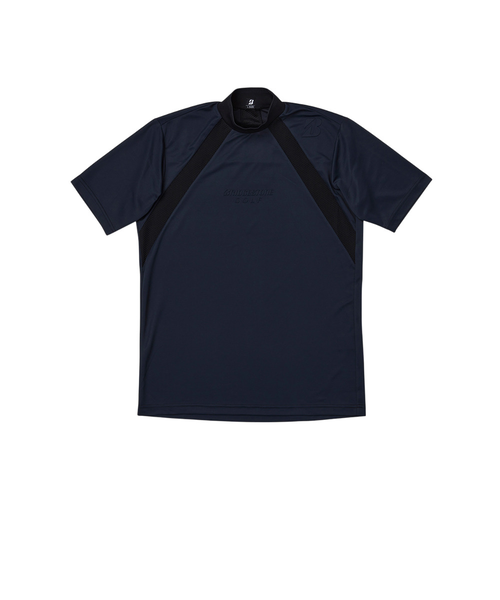 モックネック ゴルフ 半袖 モックネックシャツ EGM11ABK｜ヴィクトリア