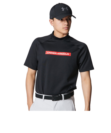 アンダーアーマー（UNDER ARMOUR）ゴルフウェア ドライブ アーマーニット モックネック 半袖シャツ 6001257 001