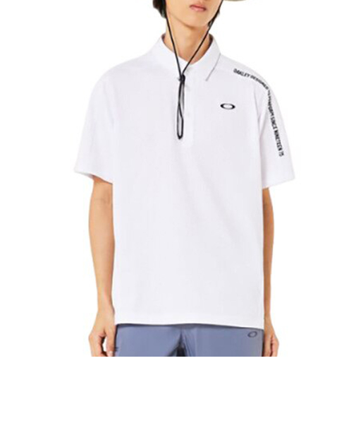 オークリー（OAKLEY）ゴルフウェア 吸汗速乾 接触冷感 TECH COLD 半袖 ジャガードシャツ FOA407676-100