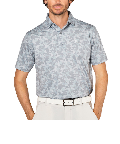 ゴルフウェア 抗菌 UVカット ポップ カモプリント 半袖シャツ 34575