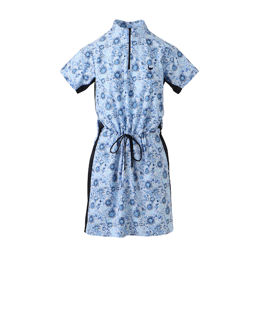 クランク（CLUNK）ゴルフウェア 半袖 花柄ワンピース CL5TUQ16 NVY