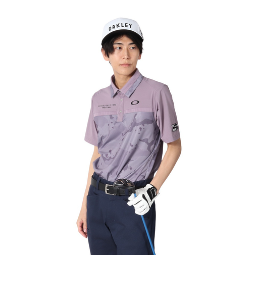 オークリー（OAKLEY）ゴルフウェア 吸汗速乾 接触冷感 STALWART BLOCK 半袖シャツ FOA407844-81J