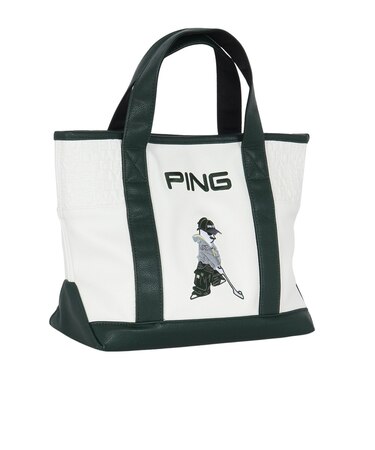 ピン（PING）ゴルフ 限定モデル Mr.PING ストリートカジュアル ラウンドトートバッグ GB-N2508 WH/GR 38252