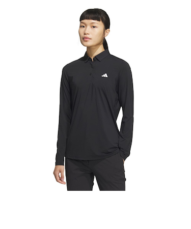 アディダス（adidas）ゴルフウェア エアロレディ 長袖ポロシャツ KTI95-JF4619BLK