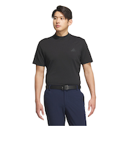 アディダス（adidas）ゴルフウェア スリーストライプス 半袖 モックネックシャツ KVH10-JF6269BLK