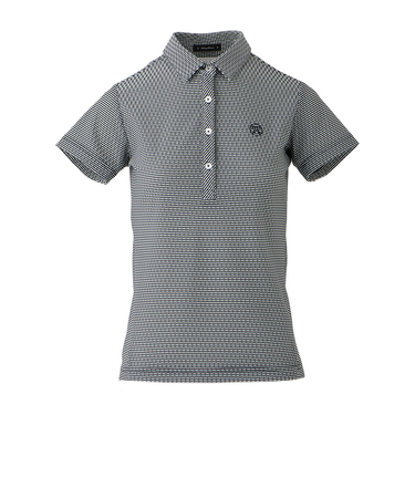 トミーアーマー(Tommy Armour)ゴルフウェア 接触冷感 半袖 ハニカムメッシュ ボーダーポロシャツ TANB25S070027 BLK