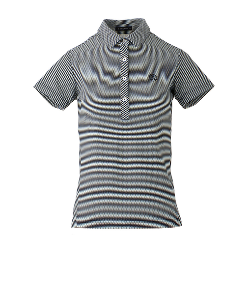 トミーアーマー(Tommy Armour)ゴルフウェア 接触冷感 半袖 ハニカムメッシュ ボーダーポロシャツ TANB25S070027 BLK