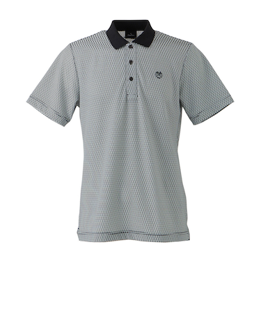 トミーアーマー（Tommy Armour）ゴルフウェア 接触冷感 ハニカムメッシュ 半袖 ボーダーポロ TANB25S030008 BLK