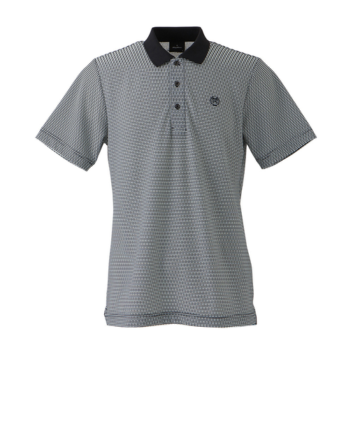 トミーアーマー（Tommy Armour）ゴルフウェア 接触冷感 ハニカムメッシュ 半袖 ボーダーポロ TANB25S030008 BLK