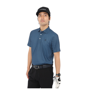 トミーアーマー(Tommy Armour)ゴルフウェア 吸汗速乾 半袖 ポロシャツ T37M80 プリント2 TAMR25S030010 NVY