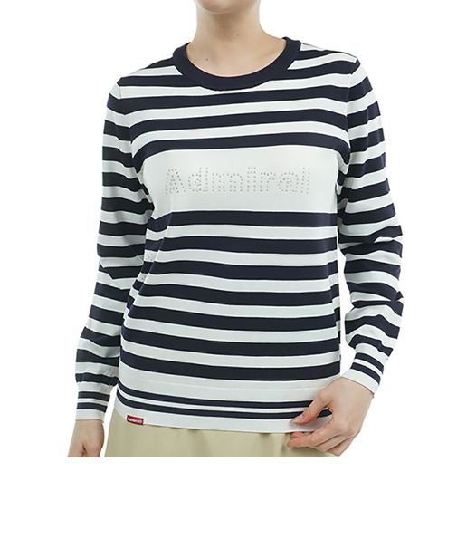 アドミラル ゴルフ(Admiral GOLF)ゴルフウェア ロゴ ドライタッチ長袖セーター ADLA504-NVY