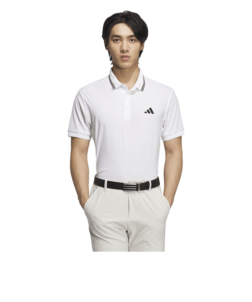 アディダス（adidas）ゴルフウェア 吸湿 ワンポイントロゴ UVケア スリーストライプス 半袖 ポロシャツ KVH14-JE7132W