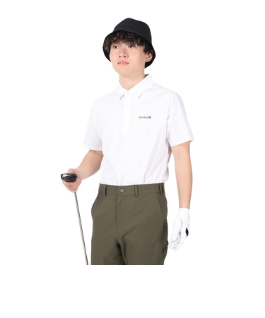 ハーレー（HURLEY）ゴルフウェア 吸汗速乾 ファントム ワンアンドオンリー 半袖ポロシャツ MKT2310070-OWHT