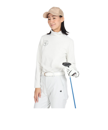 ルコックスポルティフ（lecoqsportif）ゴルフウェア 防寒 ヒートナビ 長袖 ハイネックシャツ LG4FLS81L WH00