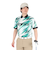 ニューエラ（NEW ERA）ゴルフウェア 吸汗速乾 抗菌 半袖 鹿の子ポロシャツ Palm Leaf Camo エメラルドグリーン 14391487