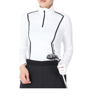 J.LINDEBERG（J.LINDEBERG）ゴルフウェア Lina Quarter ハーフジップ 長袖ハイネックウェア 072-23111-004