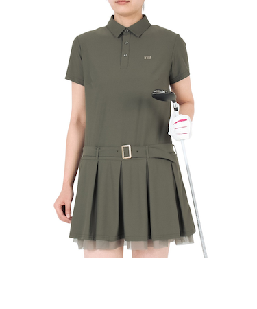 ROSASENゴルフウェア 半袖 ナイロン ワンピース 048-63541-25SS-018