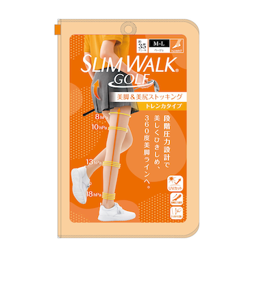 スリムウォーク（SLIM WALK）ゴルフ 段階着圧 抗菌防臭 スリムウォークゴルフ 美脚 美尻ストッキング SWG007 ML