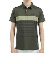 アドミラル ゴルフ（Admiral GOLF）ゴルフウェア 吸水速乾 グラデーションボーダー プリント 半袖ポロシャツ ADMA519-OLV