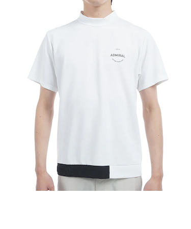 アドミラル ゴルフ（Admiral GOLF）ゴルフウェア 半袖 ミニワッフル モックネックシャツ ADMA507-WHT