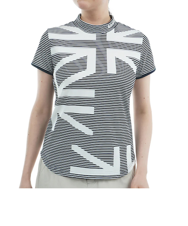 アドミラル ゴルフ（Admiral GOLF）ゴルフウェア 半袖 スパッシー ユニオンジャックモックシャツ ADLA516-NVY