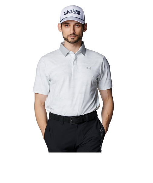 アンダーアーマー（UNDER ARMOUR）ゴルフウェア ドライブチル プリント 半袖 ポロシャツ 1389597 100