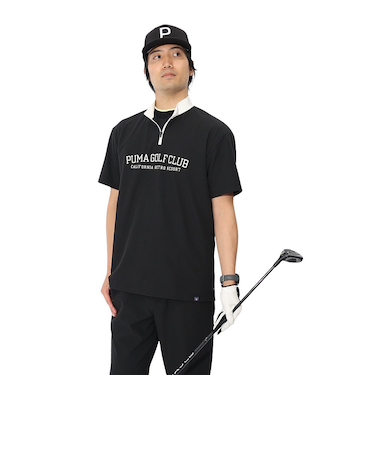 プーマ（PUMA）ゴルフウェア 吸汗速乾 半袖 ハーフジップポロシャツ 635495-01