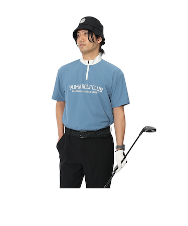 プーマ（PUMA）ゴルフウェア 吸汗速乾 半袖 ハーフジップポロシャツ 635495-02
